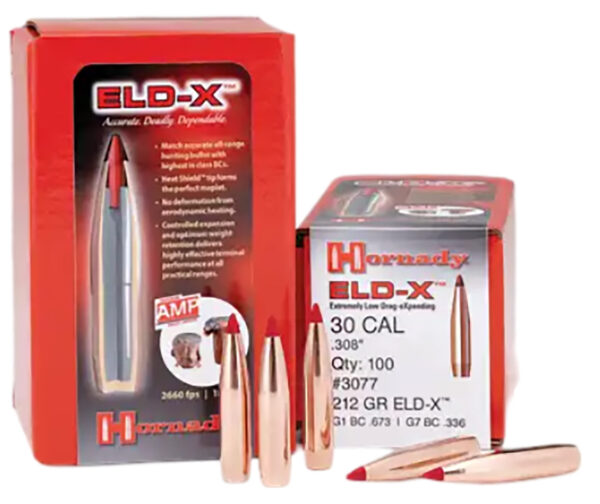 Hornady 3074 ELD-X  30 Cal .308 178 gr Extremely Low Drag eXpanding 100 Per Box/ 15 Case — view 1