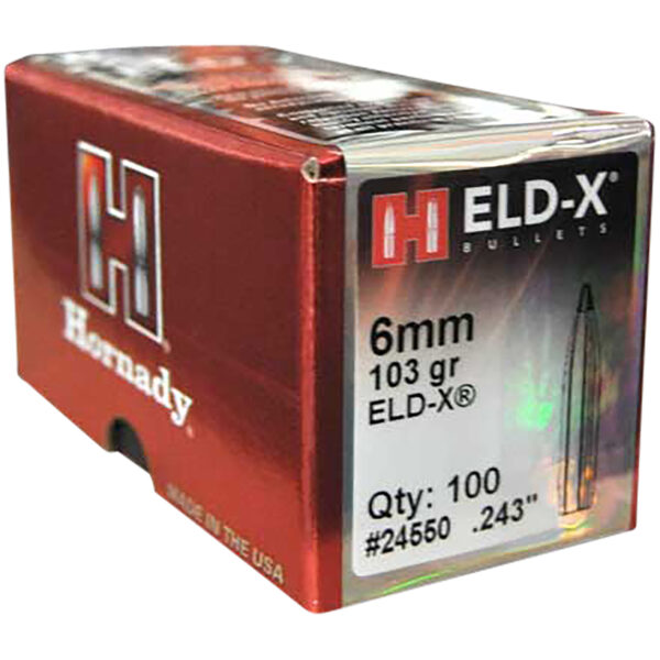 Hornady 24550 ELD-X  6mm .243 103 gr Extremely Low Drag eXpanding 100 Per Box/ 25 Case — view 1