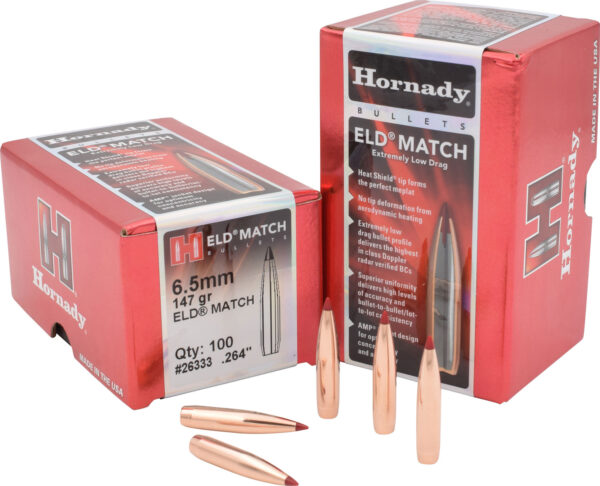 Hornady 26333 ELD Match  6.5mm .264 147 gr Extremely Low Drag Match 100 Per Box/ 15 Case — view 1