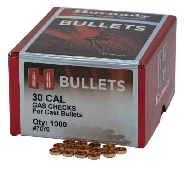 Hornady 7070 Crimp-On Gas Checks 30 Cal Cast Bullets/ 1000 Per Box — view 1