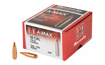 HRNDY MATCH A-MAX 30CAL 168GR 100CT — view 1