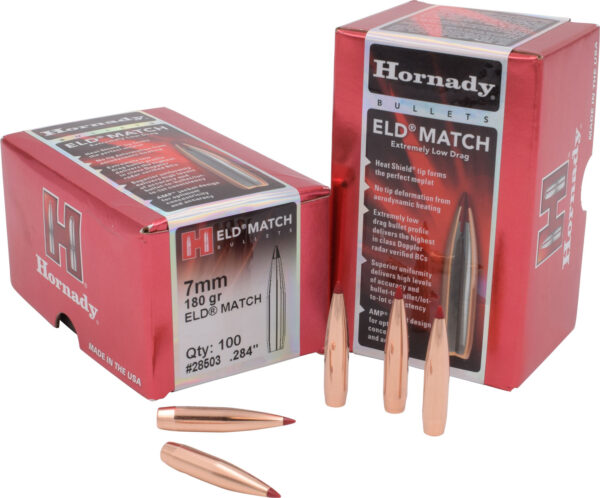 Hornady 28503 ELD Match  7mm .284 180 gr Extremely Low Drag Match 100 Per Box/ 15 Case — view 1