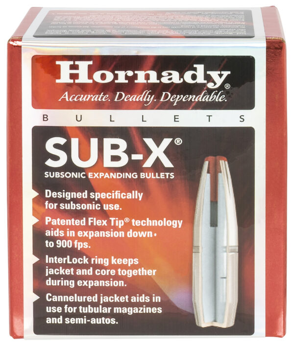 Hornady 30718 Sub-X  30 Cal 308 Cal 175 gr Subsonic eXpanding 100 Per Box/ 15 Case — view 1