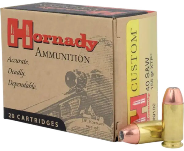 Hornady 9132 Custom  40S&W 155gr Hornady XTP Hollow Point 20 Per Box/10 Case — view 1
