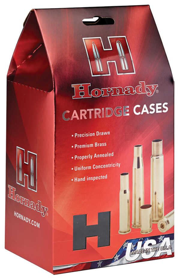 Hornady 8720 Unprimed Cases Cartridge 9mm Luger Handgun Brass — view 1
