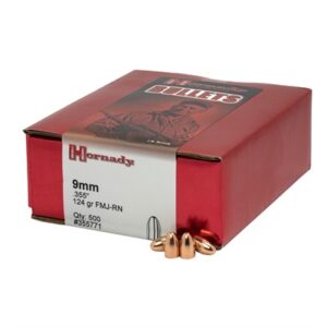 FULL METAL JACKET 9MM (0.355'') 124GR ROUND NOSE 500/BOX