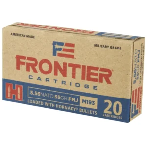 HORNADY FRONTIER AMO 5.56 NATO 55GR FMJ M193 20RD (25 BOX CASE) — view 2