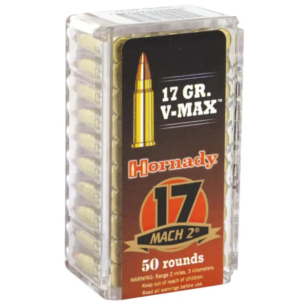 HORNADY RIMFIRE VARMINT EXPRESS AMO 17 MACH 2 17GR V-MAX 50RD (100 BOX CASE) — view 1