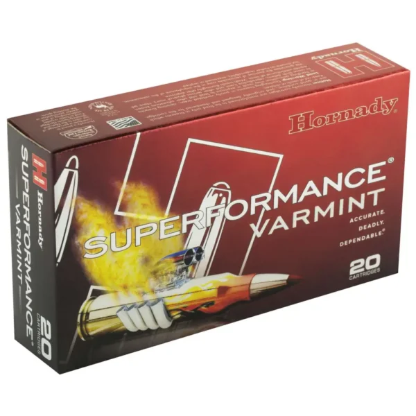 HORNADY SUPERFORMANCE VARMINT AMO 22-250 REM 50GR V-MAX SPF 20RD (10 BOX CASE) — view 1