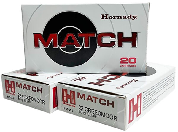 Hornady 83411 Match  22Creedmoor 80gr Extremely Low Drag-Match 20 Per Box/10 Case — view 1