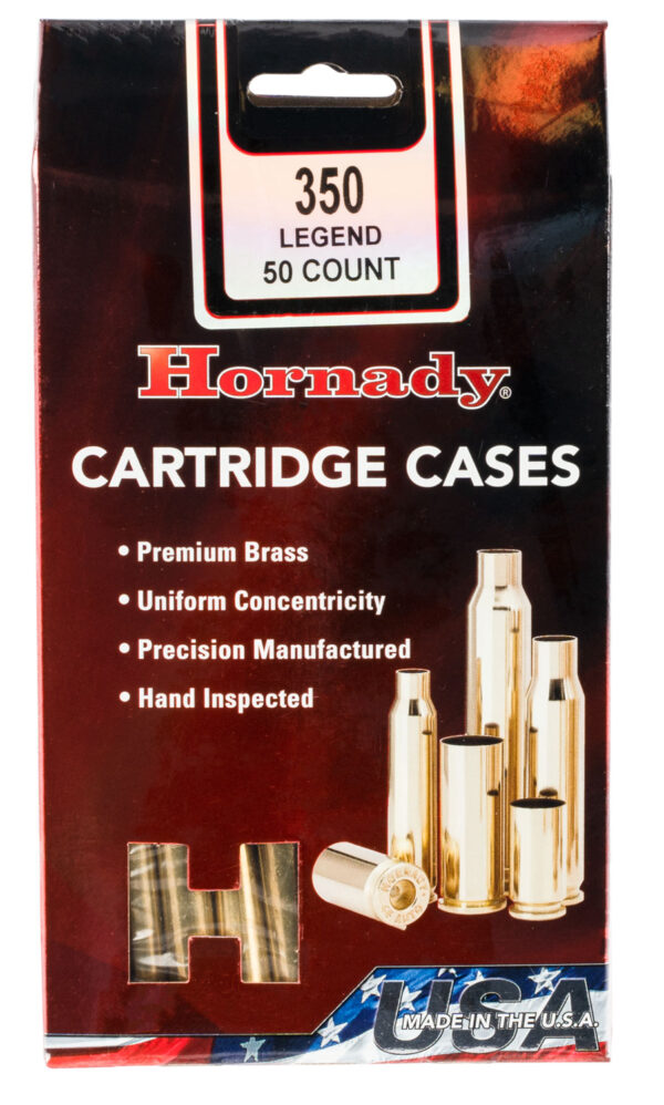 Hornady 87296 Unprimed Cases Cartridge 350 Legend Rifle Brass — view 1