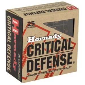 HORNADY CRITICAL DEFENSE AMO 25 AUTO 35GR FTX 25RD (10 BOX CASE)