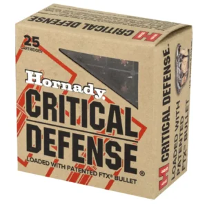 HORNADY CRITICAL DEFENSE AMO 25 AUTO 35GR FTX 25RD (10 BOX CASE) — view 2