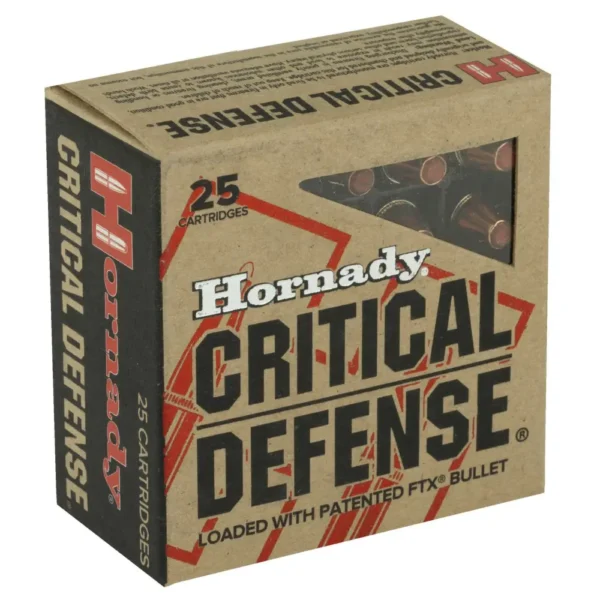 HORNADY CRITICAL DEFENSE AMO 32 AUTO 60GR FTX 2-RD (10 BOX CASE) — view 1