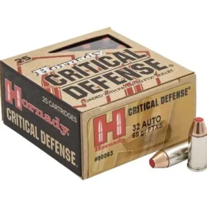 HORNADY CRITICAL DEFENSE AMO 32 AUTO 60GR FTX 2-RD (10 BOX CASE) — view 4