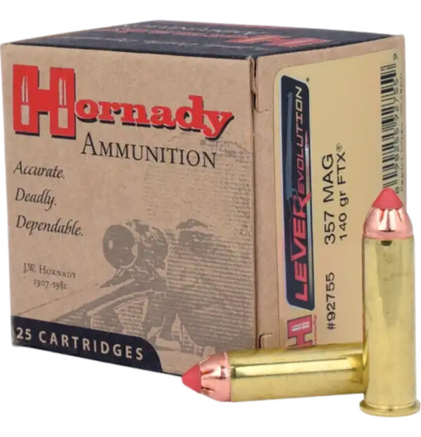 Hornady 92755 LEVERevolution  357Mag 140gr Hornady Flex Tip eXpanding 25 Per Box/10 Case — view 1