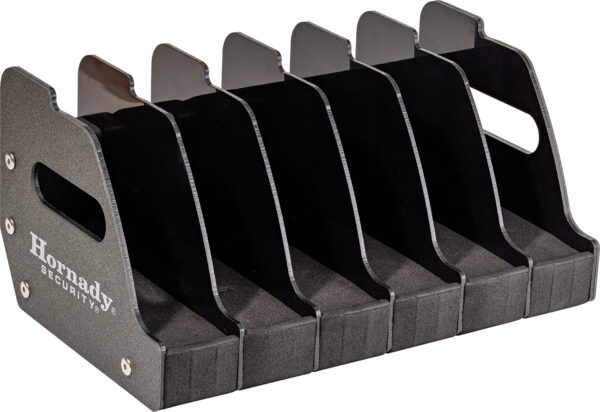 Hornady 95832 6 Gun Pistol Rack Metal w/Foam and Plastic Dividers Holds 6 Pistols — view 1