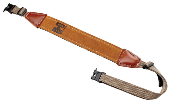 Hornady 99107 Universal Sling made of Brown Leather with Nylon Straps & Swivels for Rifles — view 1