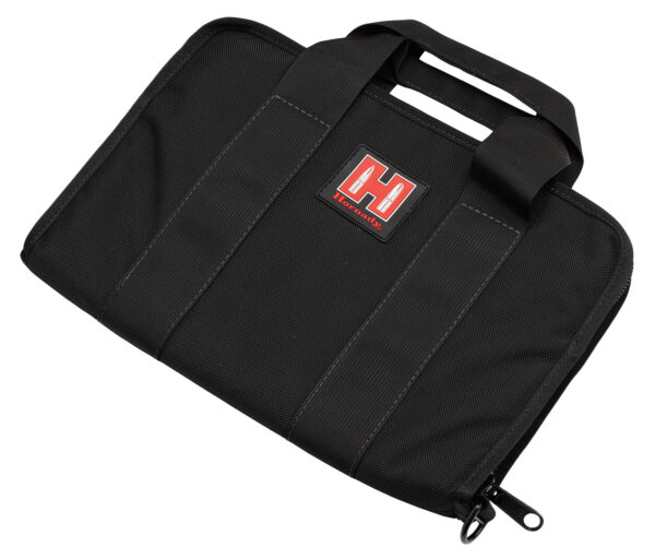 Hornady 99117 Pistol Case Soft Black/Red Holds 1 Handgun Cordura — view 1