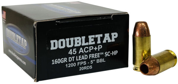 DoubleTap Ammunition 45A160XM   45ACP 160gr Lead Free Hollow Point 20 Per Box/50 Case — view 1