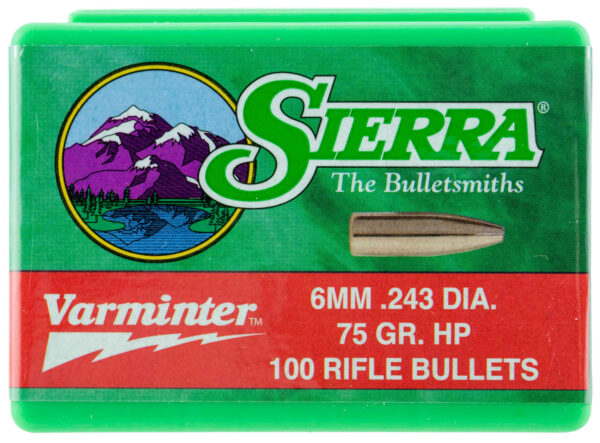Sierra 1510 Varminter  6mm 75gr Hollow Point 100/Box — view 1