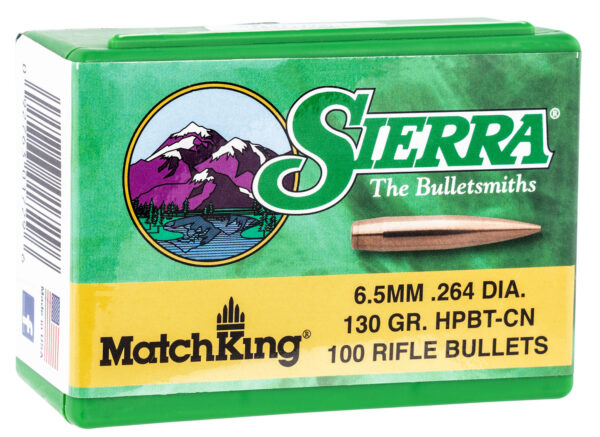 Sierra 1729 MatchKing  6.5Creedmoor 130gr Hollow Point Boat Tail 100/Box — view 1