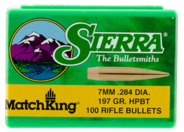 Sierra 1997 MatchKing  7mm 197gr Hollow Point Boat Tail 100/Box — view 1