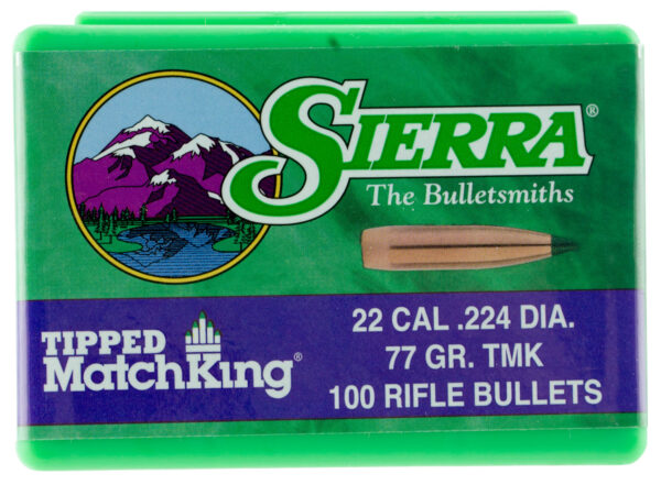 Sierra 7177 Tipped MatchKing  22Cal 77gr Tipped MatchKing 100/Box — view 1