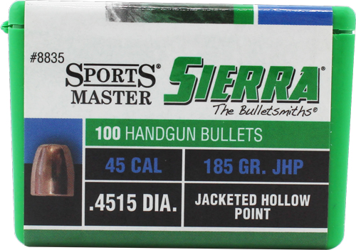 SIERRA BULLETS .45 CAL .4515 - 185GR JHP 100CT — view 1