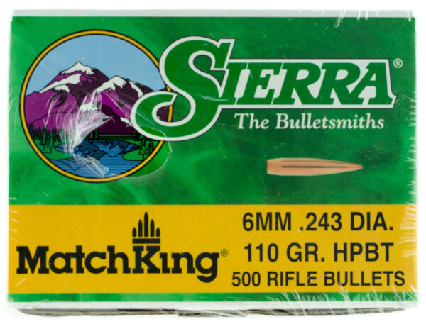 Sierra 1575C MatchKing  6mm 110gr Hollow Point Boat Tail 500/Box — view 1