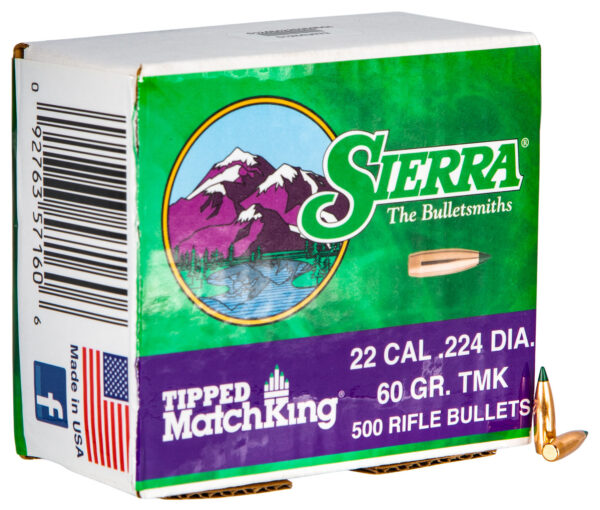 Sierra 7160C Tipped MatchKing  22Cal 60gr Tipped MatchKing 500/Box — view 1