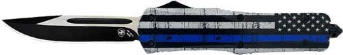 TEMPLAR KNIFE LARGE OTF BACK - THE BLUE 3.5" BLK DROP POINT — view 1