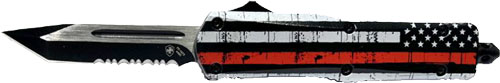 TEMPLAR KNIFE SMALL OTF BACK - THE RED 2.75" BLK TANTO SRRTED — view 1