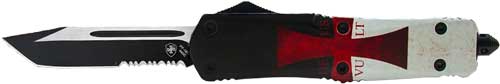 TEMPLAR KNIFE LARGE OTF TEMPLR - FLAG 3.5" BLK TANTO SERRATED — view 1