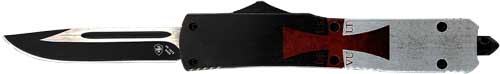 TEMPLAR KNIFE SLIM OTF TEMPLAR - FLAG 3.1" BLACK DROP POINT — view 1