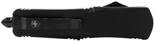 Templar Knife LBR231 Gen II  Large 3.50" OTF Tanto Plain Black Oxide Stonewashed 440C SS Blade,, 5.25" Black Aluminum/Rubber Handle, Glass Breaker — view 1