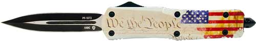 TEMPLAR KNIFE SMALL OTF WE THE - PEOPLE 2.75" BLACK DAGGER — view 1