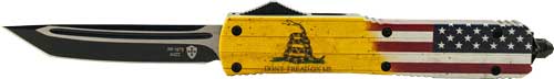 TEMPLAR KNIFE SLIM OTF DON'T - TREAD ON ME 3.1" BLACK TANTO — view 1