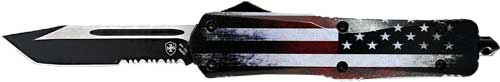 TEMPLAR KNIFE LARGE OTF FULL - US 3.5" BLACK TANTO SERRATED — view 1