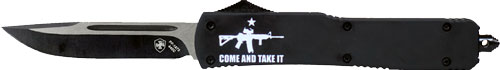 TEMPLAR KNIFE SLIM OTF COME - AND TAKE IT AR 3.1" BLACK DP — view 1