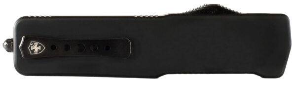 Templar Knife MZBR321 Premium Weighted  Slim 3.16" OTF Drop Point Plain Black Oxide Stonewashed Powder Coated D2 Steel Blade, 4.93" Black Aluminum/Rubber Handle — view 1