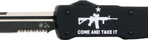 TEMPLAR KNIFE LARGE ZINC OTF - COME & TAKE IT AR 3.5" D2 SRTD — view 2