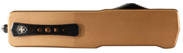 Templar Knife LAAB221 Premium LW  Large 3.50" OTF Tanto Plain Black Oxide Stonewashed Powdered D2 Steel Blade, 5.25" Bronze Anodized Aluminum Handle — view 1