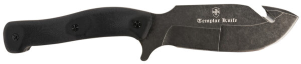 Templar Knife HBK321 Reagan Field Dressing 4.60" Fixed Gut Hook Plain Powder Coated D2 Steel Blade/ 4.55" Black G10 Handle — view 1