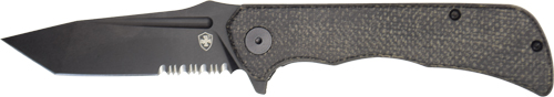 TEMPLAR KNIFE PALADIN FOLDER - 3.27" BLACK MICARTA TANTO D2 — view 1