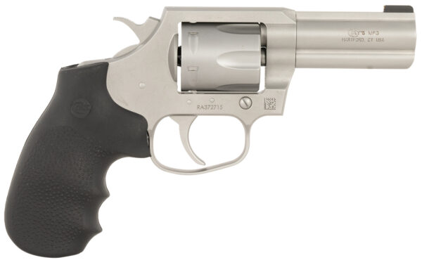 Colt Mfg KCOBRASM3BB King Cobra  Small 357 Mag 6 Shot 3" Matte Stainless Steel Barrel, Cylinder Frame, Black Hogue Overmolded Grips, Exposed Hammer — view 1