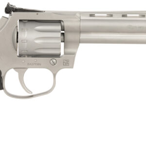 Colt Mfg KCOBRA22SM6RFO King Cobra Target 22 LR 6 Shot 6" Matte Stainless Steel Vent Rib Barrel, Matte Stainless Stainless Steel Frame & Cylinder, Black Hogue Overmolded Grip, Exposed Hammer