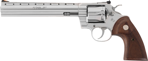 COLT PYTHON 357MAG 8" 6RD - STAINLESS WALNUT GRIPS — view 1
