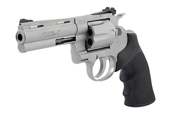Python 4" 357Mag SS bead blast Hogue grip — view 1