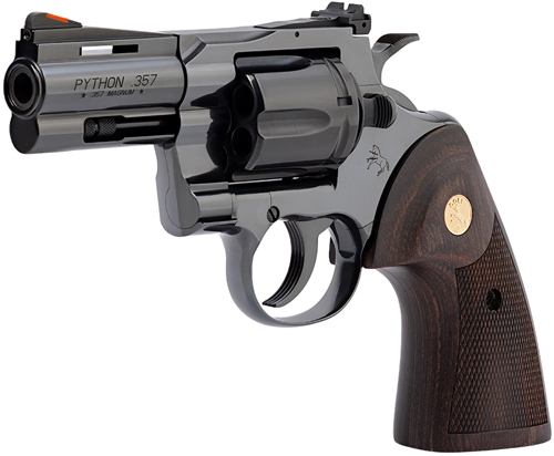 COLT PYTHON 357MAG 3" 6RD - BLUED WALNUT GOLD MEDALLION — view 1